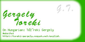 gergely toreki business card